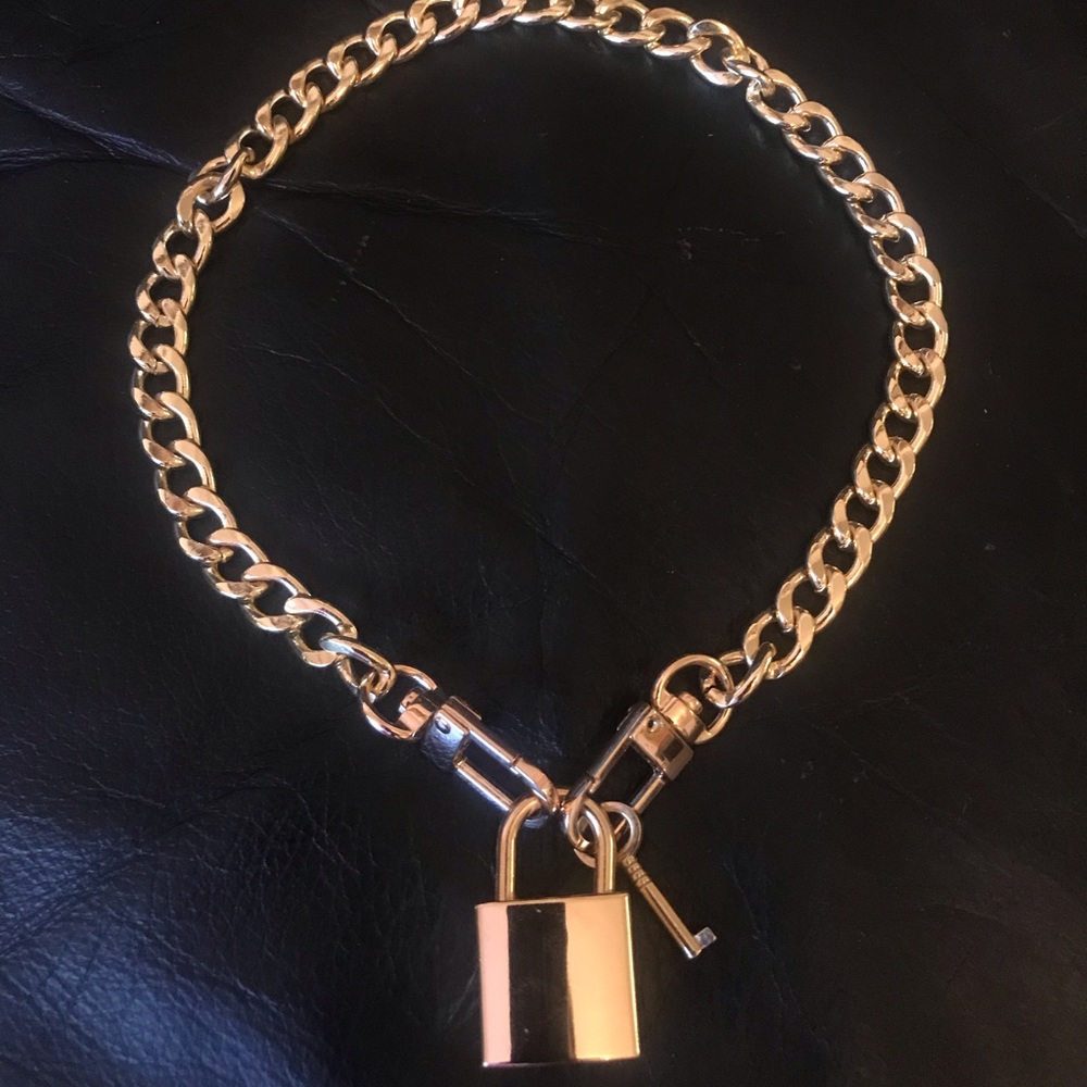 Custom Gold Lock Necklace.